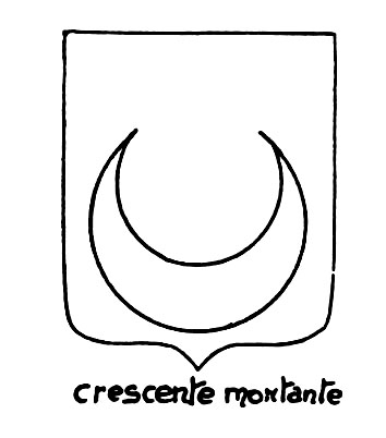 Image of the heraldic term: Crescente montante